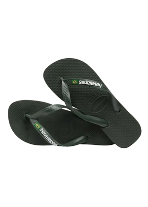 Hav. Brasil Logo sandal Green Olive Havaianas